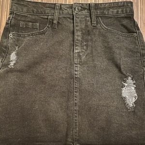 Grey Jean Skirt